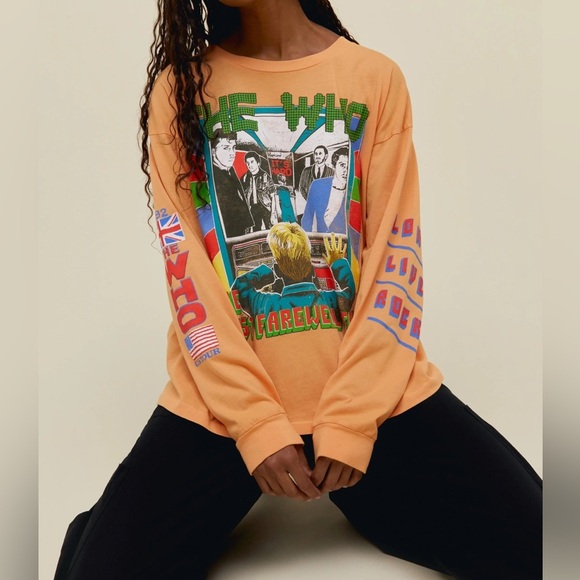 NEW! DAYDREAMER The Who First Farewell Tour Long Sleeve Tee Vintage Peach.    6 - Picture 1 of 11
